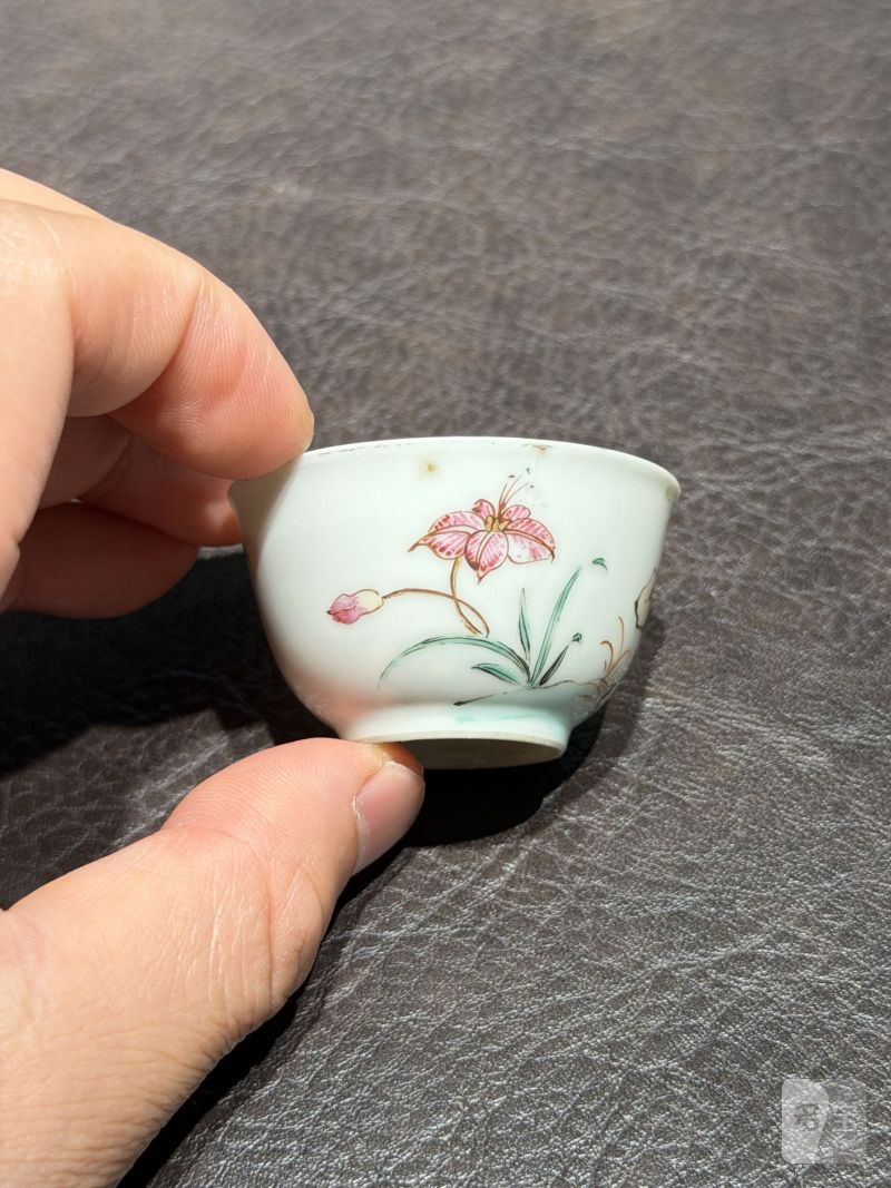 清乾隆 粉彩花鸟纹茶具一套25件 - 图17